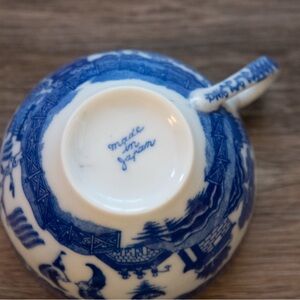 Blue and White Ceramic Teacup